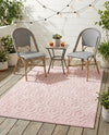 Garden Lattice Charm Collection Area Rug - Arbor (Pink) Rectangle Pink  lifestyle 8