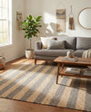 Woven Seaside Jute Collection Area Rug - Nantucket Rectangle Gray Ivory  lifestyle 48