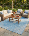 Patio Heritage Collection Area Rug -  Charleston (Light Aqua) Rectangle Light Aqua  lifestyle 16