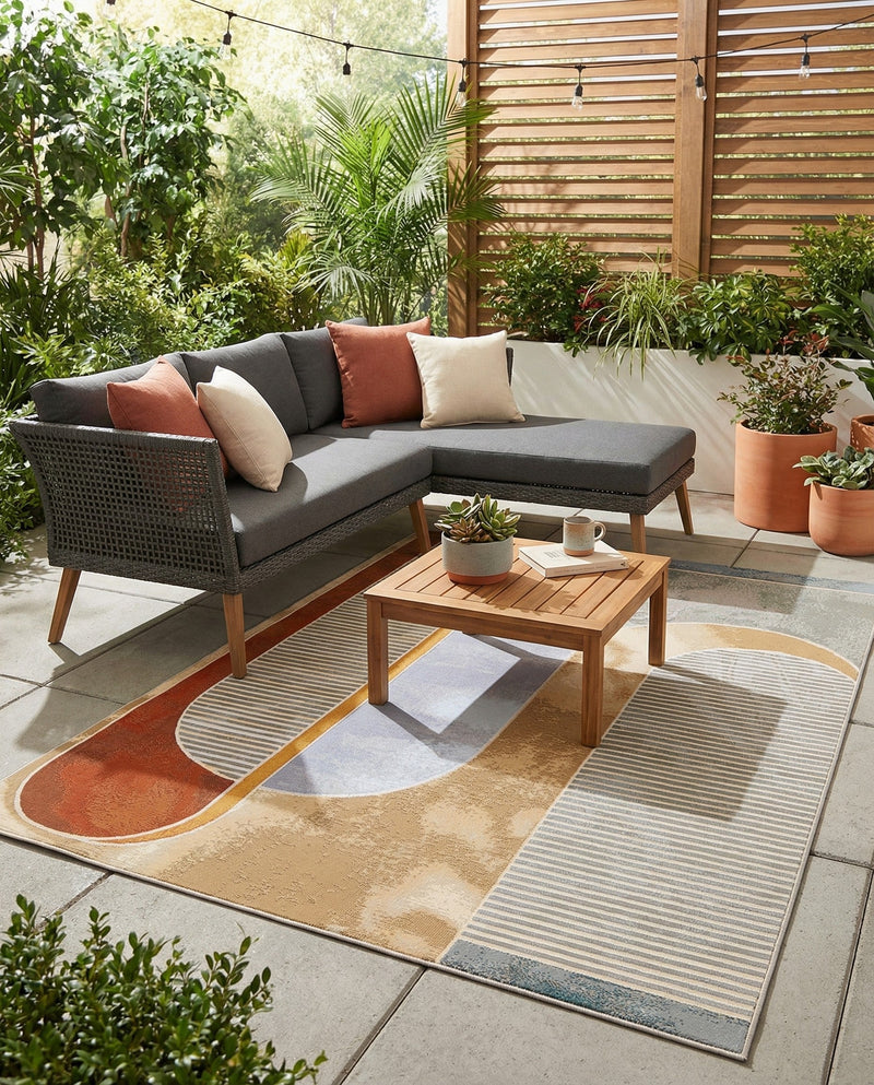Urban Terrace Collection Area Rug -  Deck Rectangle Multi  lifestyle 15
