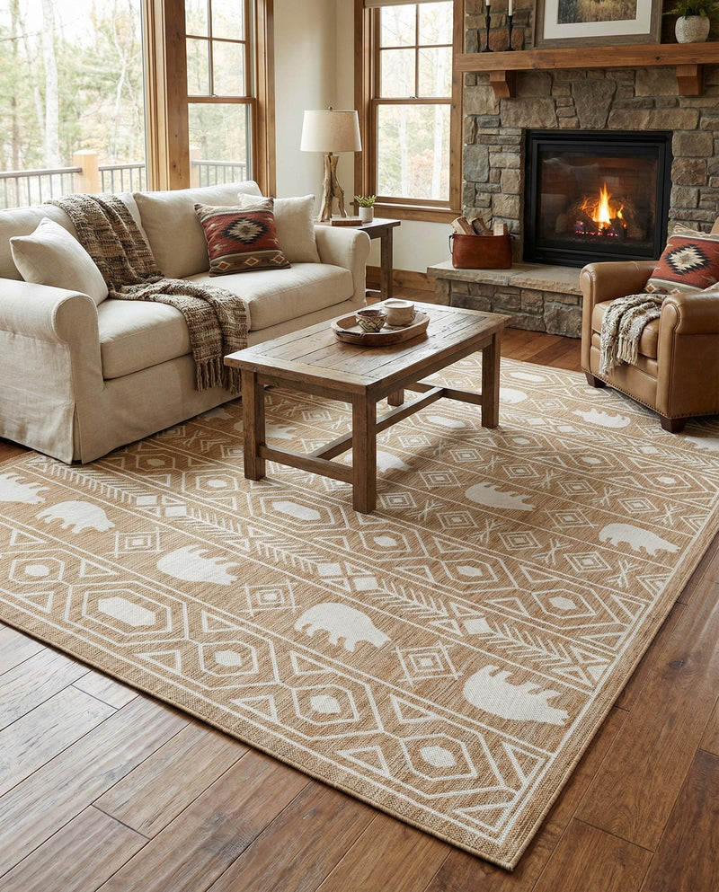 Mesa Oasis Rugs Collection Area Rug - Sundown Rectangle Taupe  lifestyle 37