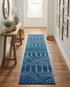 Marrakesh Lattice Collection Area Rug - Casablanca (Navy Blue) Runner Navy Blue  lifestyle 76