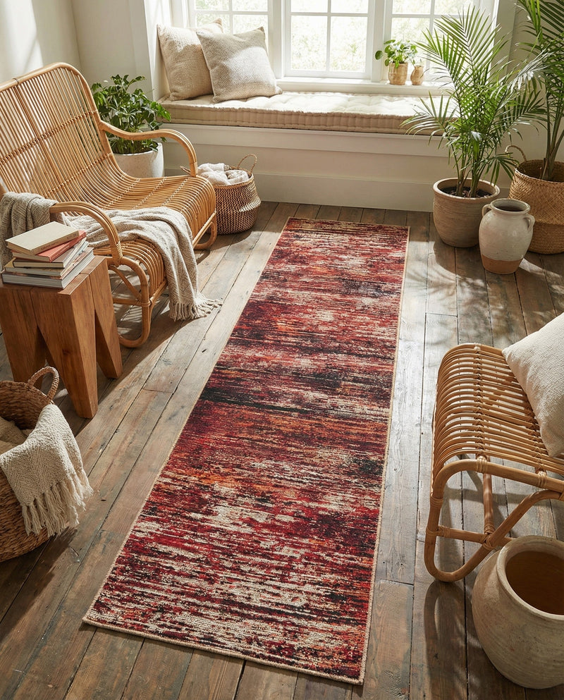 Sahara Essence Collection Area Rug - Oasis (Rust Red) Runner Rust Red  lifestyle 73