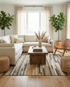 Benares Handwoven Jute Collection Area Rug -  Varanasi Rectangle Beige  lifestyle 15