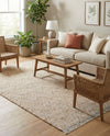 Woven Seaside Jute Collection Area Rug - Oia Rectangle White and Natural  lifestyle 59