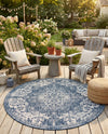 Urban Oasis Rugs Collection Area Rug -  Penthouse (Blue) Round Blue  lifestyle 39