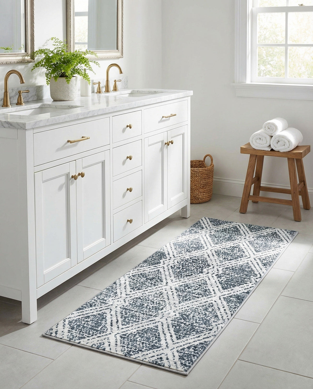 Aegean Elegance Washables Collection Area Rug -  Tinos Runner Ivory  lifestyle 187