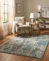 Gobi Sands Collection Area Rug - Dunhuang Rectangle Green  lifestyle 10
