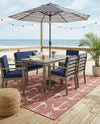 Seaside Haven Rugs Collection Area Rug - Sapphire (Rust Red) Rectangle Rust Red  lifestyle 5