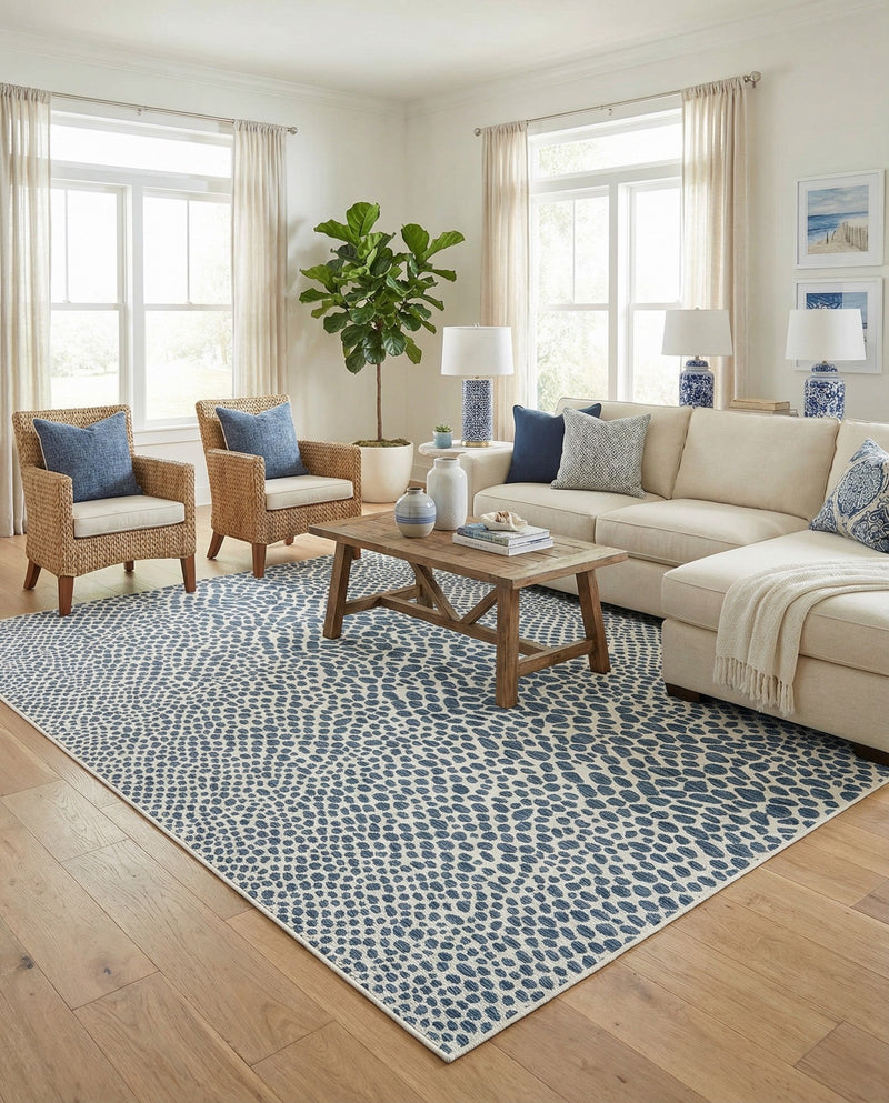 Urban Oasis Rugs Collection Area Rug -  Terrace (Blue) Rectangle Blue  lifestyle 11