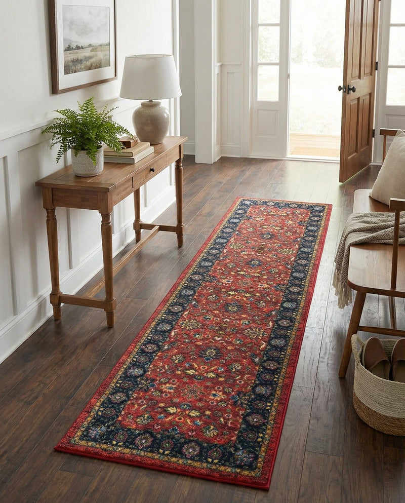 Casablanca Tapestry Collection Area Rug -  Marrakech (Classic Red) Runner Classic Red  lifestyle 48