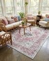 Laguna Sands Collection Area Rug -  Newport Rectangle Light Coral Pink  lifestyle 30