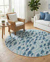 Seaside Haven Rugs Collection Area Rug -  Harbor Round Blue  lifestyle 58