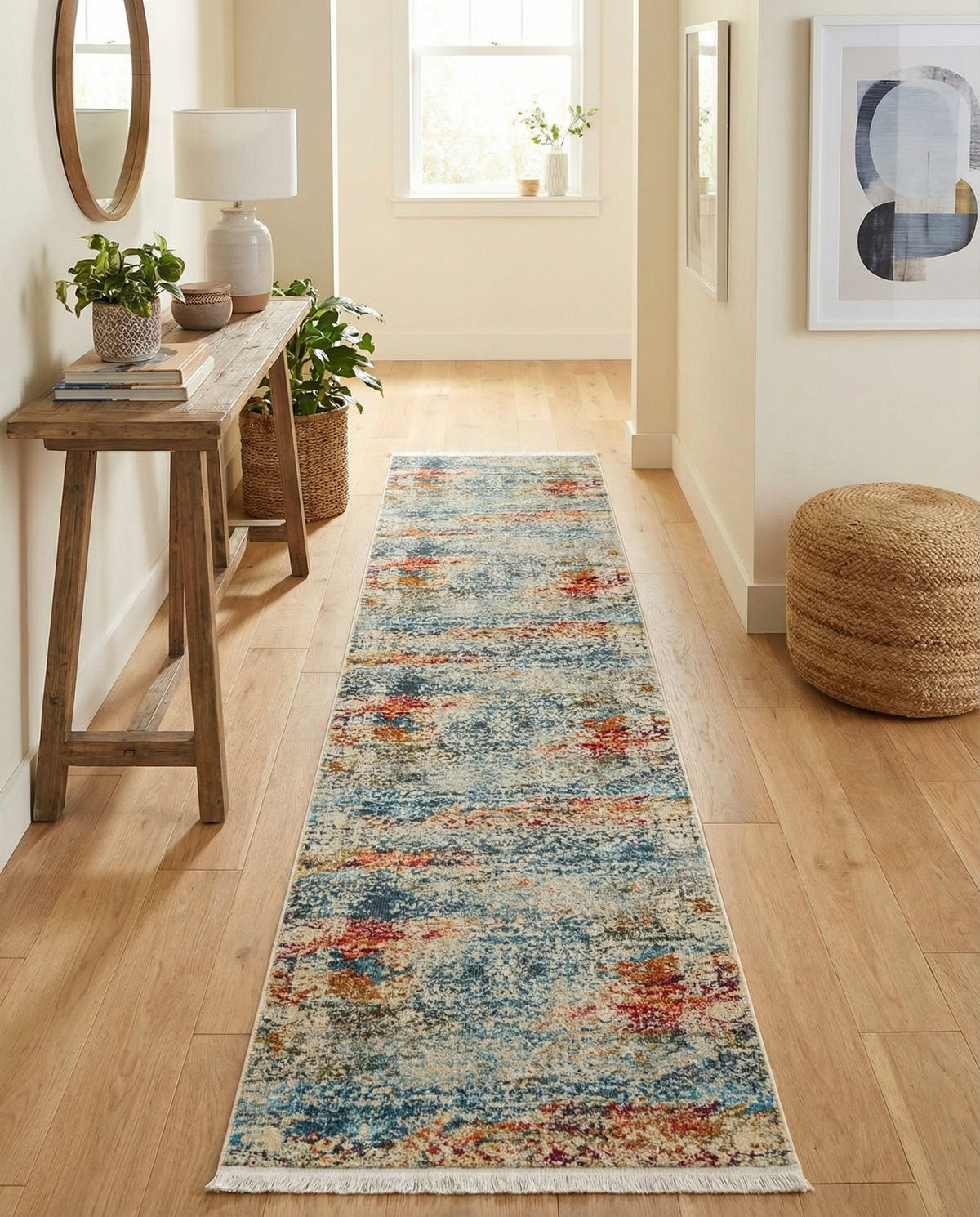 Caribbean Breeze Collection Area Rug -  Isla Runner Cream  lifestyle 130