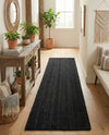 Woven Seaside Jute Collection Area Rug - Martha's Runner Black  lifestyle 60