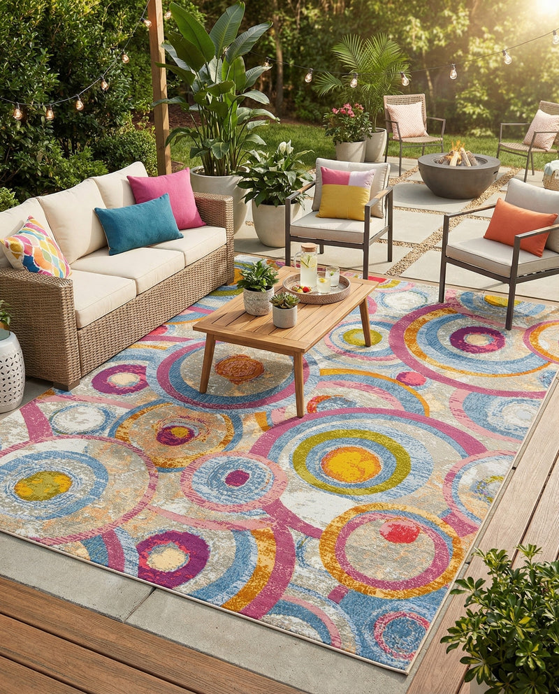 Urban Terrace Collection Area Rug -  Plaza Rectangle Multi  lifestyle 18