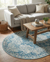 Coastal Haven Collection Area Rug - Seabreeze (Navy Blue) Oval Navy Blue  lifestyle 78