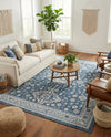 Tribal Terrace Treasures Collection Area Rug -  Incan Isle (Blue) Rectangle Blue  lifestyle 11