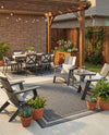 Terrace Fringe Collection Area Rug - Veranda (Black) Rectangle Black  lifestyle 13
