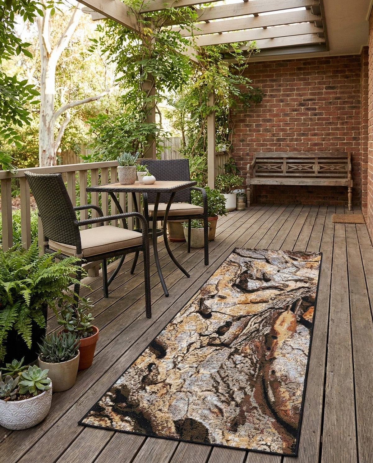 Urban Terrace Collection Area Rug -  Horizon Runner Multi  lifestyle 85