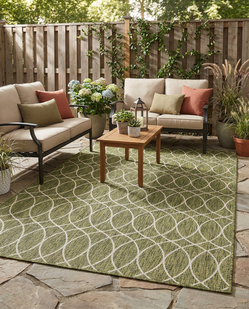 Savannah Pergola Collection Area Rug -  Pavilion (Green) Rectangle Green  lifestyle 11