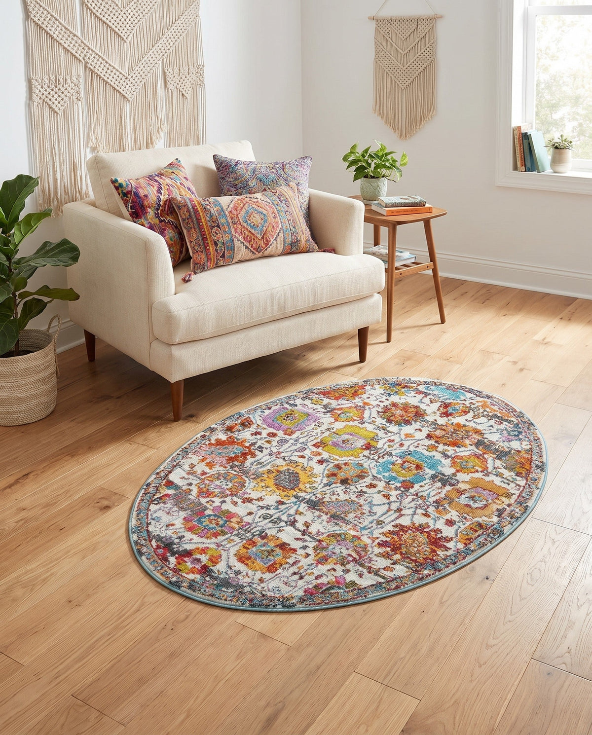 Arcadia Rugs Collection Area Rug -  Elysium Oval Multi  lifestyle 90