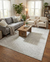Marrakesh Lattice Collection Area Rug - Casablanca (Light Gray) Rectangle Light Gray  lifestyle 22