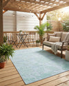 Bahama Breeze Outdoor Collection Area Rug -  Eleuthera Rectangle Navy Blue  lifestyle 48