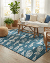 Seaside Haven Rugs Collection Area Rug -  Oceanview Rectangle Blue  lifestyle 18