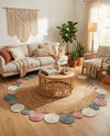 Woven Seaside Jute Collection Area Rug - Sienna Round Multi  lifestyle 28