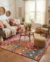 Mediterranean Lattice Collection Area Rug - Santorini (Multi) Square Multi  lifestyle 86