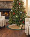Holiday Hearth Rugs Collection Area Rug - Yuletide Round Green and Natural  lifestyle 42