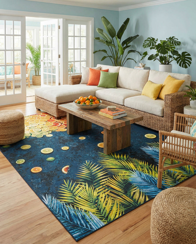 Seaside Haven Rugs Collection Area Rug -  Dunes Rectangle Multi  lifestyle 6