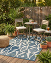 Coastal Terrace Collection Area Rug -  Tidepool Rectangle Blue  lifestyle 7