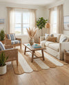 Serenity Braided Jute Collection Area Rug - Luna Rectangle Natural and Ivory  lifestyle 9