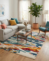 Outdoor Marrakesh Collection Area Rug -  Meknes Rectangle Multi  lifestyle 28