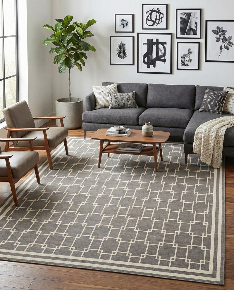 Metro Heights Collection Area Rug -  Ellis Rectangle Gray  lifestyle 5