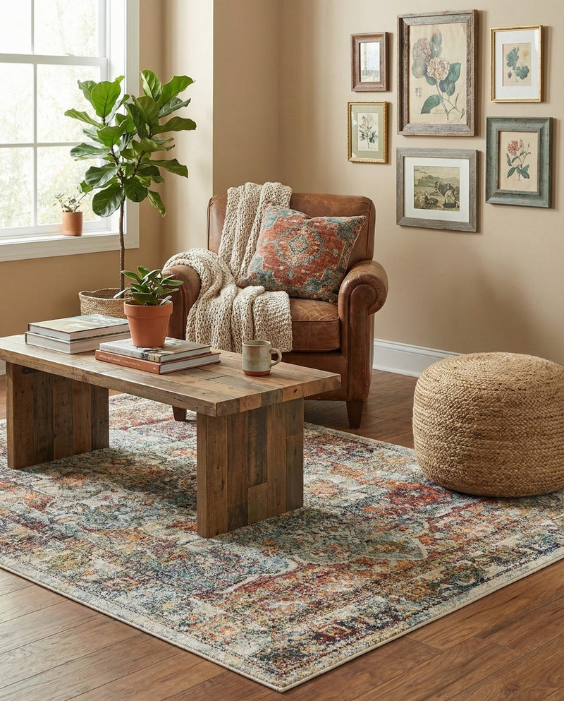 Savannah Soiree Collection Area Rug -  Everglade (Ivory) Rectangle Ivory  lifestyle 11