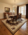 Versailles Elegance Collection Area Rug -  Louveciennes (Brown) Rectangle Brown  lifestyle 7