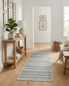 Seaside Stripes Collection Area Rug -  Boardwalk (Beige) Runner Beige  lifestyle 80