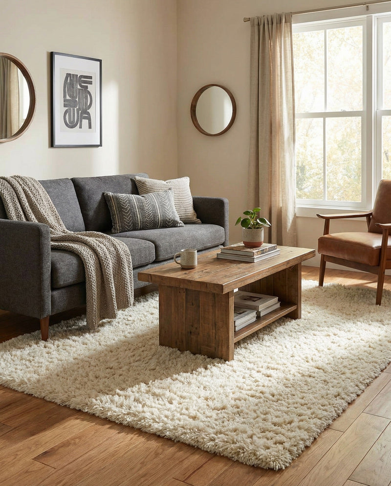 Eternal Plush Oasis Collection Area Rug -  Tranquility (Pearl) Rectangle Pearl  lifestyle 8