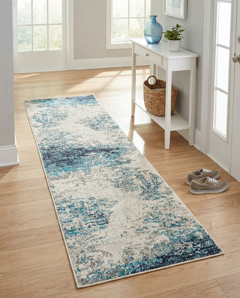 Colorburst Oasis Collection Area Rug -  Tropic Runner Blue  lifestyle 69