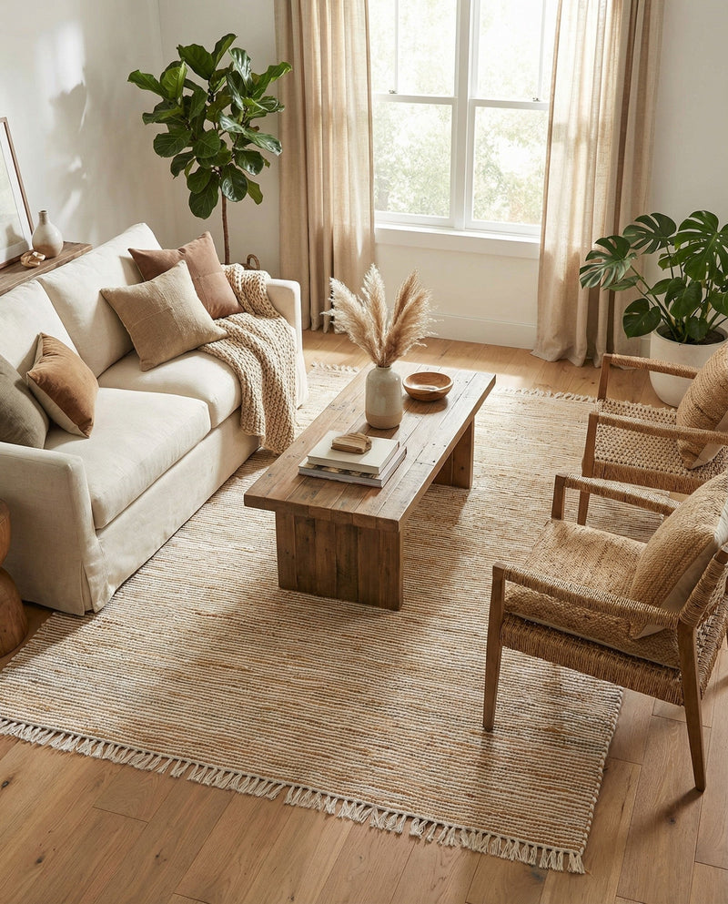 Osian Looms Collection Area Rug - Capri Rectangle Natural  lifestyle 24