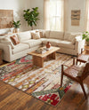 Outdoor Marrakesh Collection Area Rug -  Agadir Rectangle Multi Beige  lifestyle 37