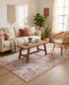 Aegean Elegance Washables Collection Area Rug -  Serifos Rectangle Rose Pink  lifestyle 33