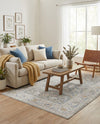 Savannah Series Collection Area Rug -  Beaufort Rectangle Cloud Gray  lifestyle 29