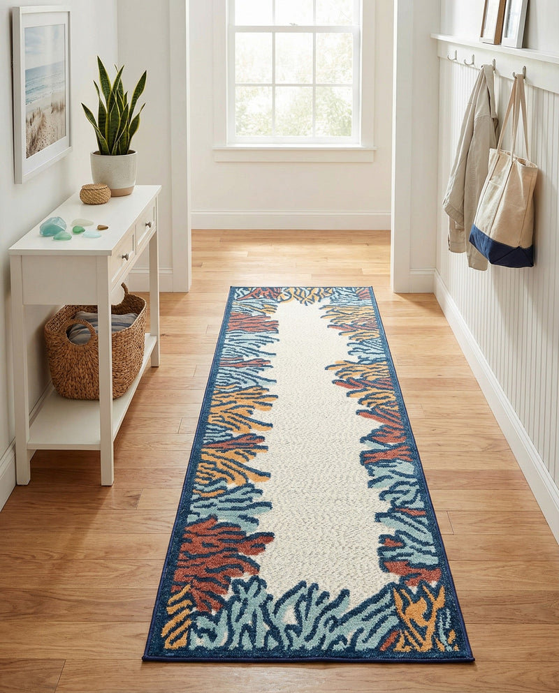 Caribbean Terrace Collection Area Rug -  Tortola Runner Multi  lifestyle 57
