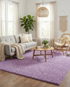Plush Oasis Collection Area Rug - Serenity (Lilac) Rectangle Lilac  lifestyle 17