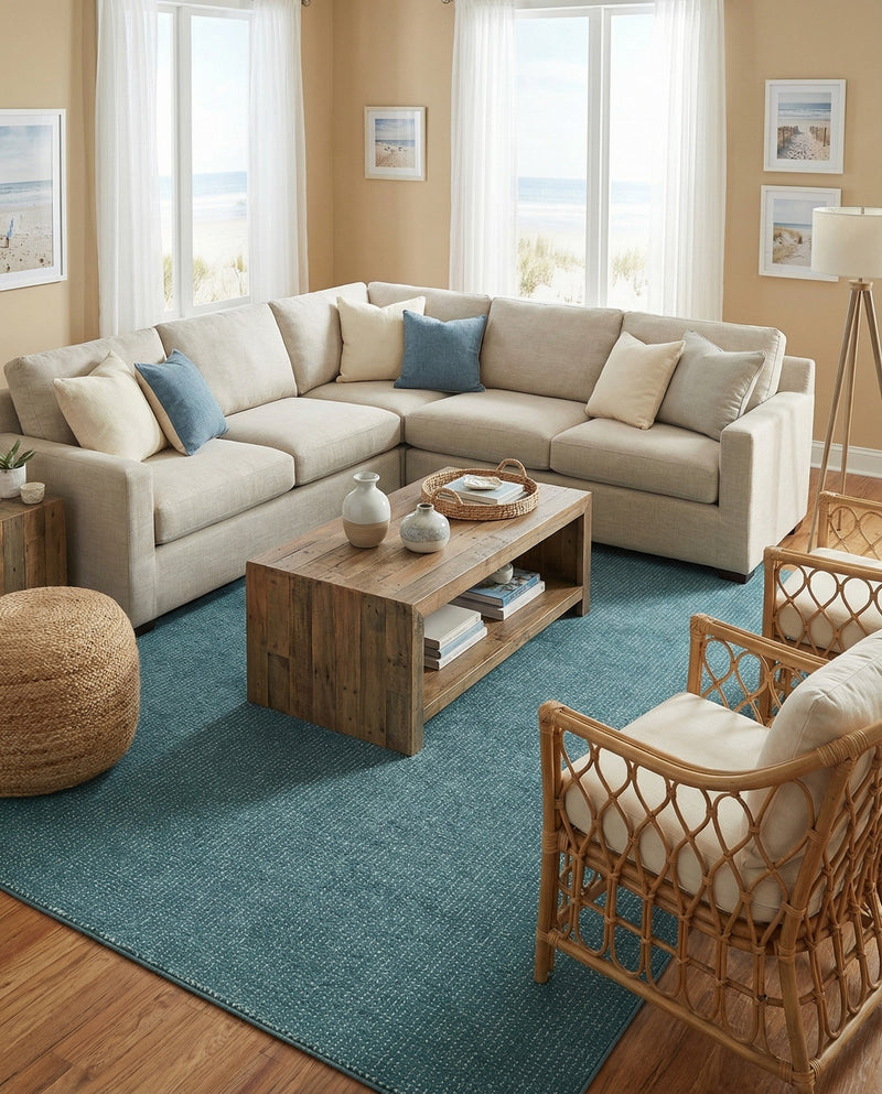 Aravalli Collection Area Rug -  Jaisalmer Rectangle Aegean Blue  lifestyle 36