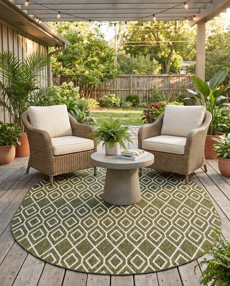 Urban Oasis Rugs Collection Area Rug -  Boulevard (Green) Oval Green  lifestyle 17